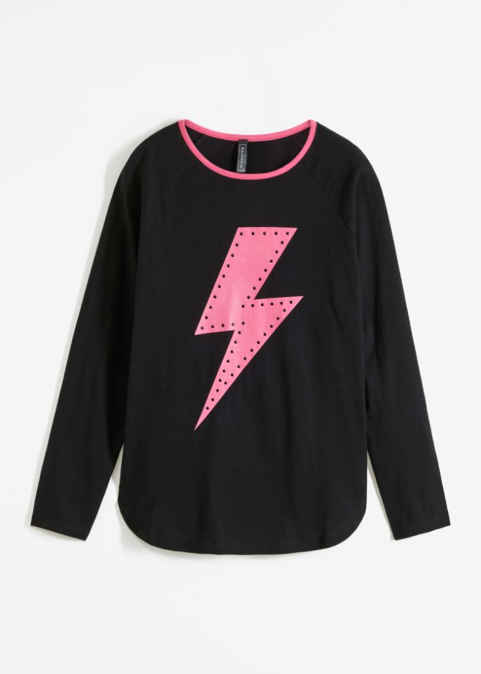 Shirt mit Nietenbesatz aus Bio-Baumwolle