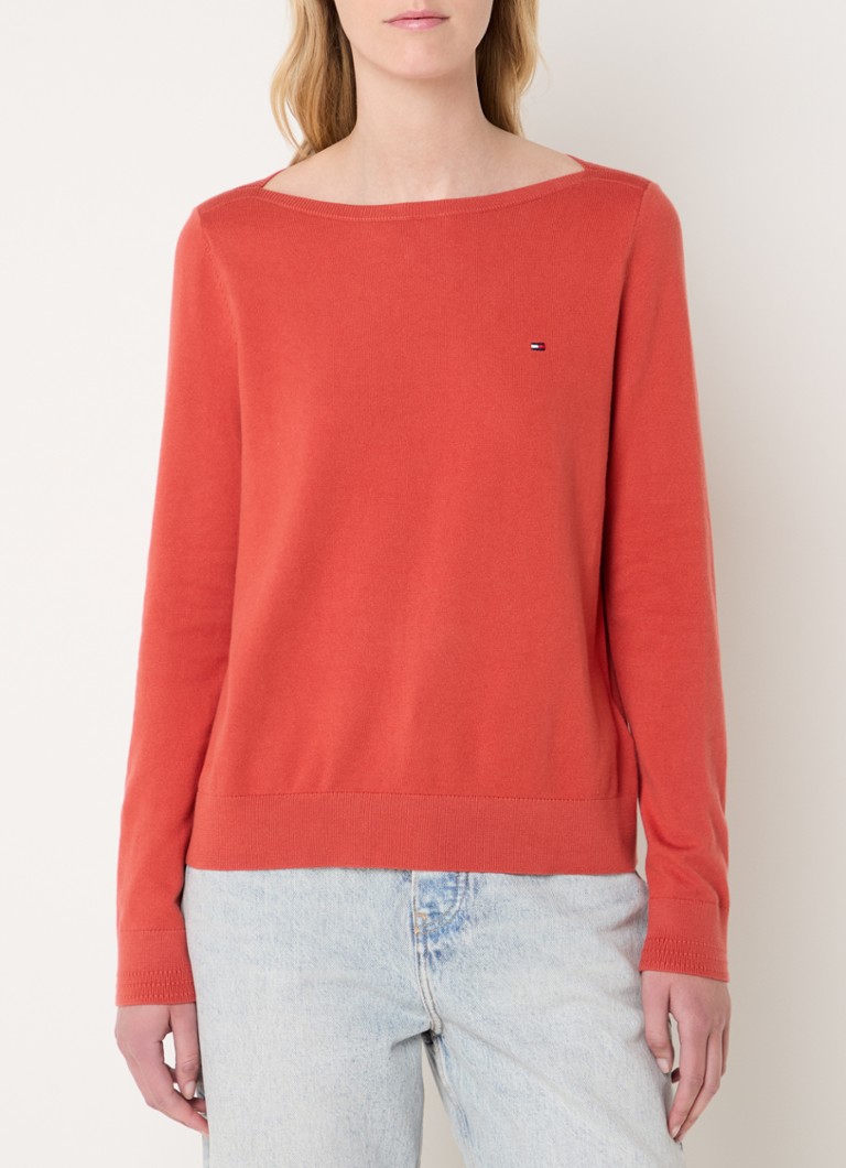 Tommy Hilfiger megztinis su logotipu ir laivelio formos iškirpte
