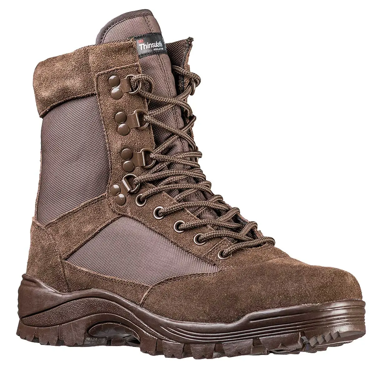 Tactical Boot YKK Zipper braun