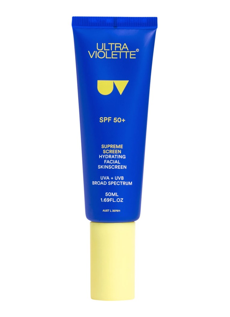 Ultra Violette Supreme Screen mitrinošs sejas aizsargkrēms ar SPF50+ - sejas saules aizsargkrēms