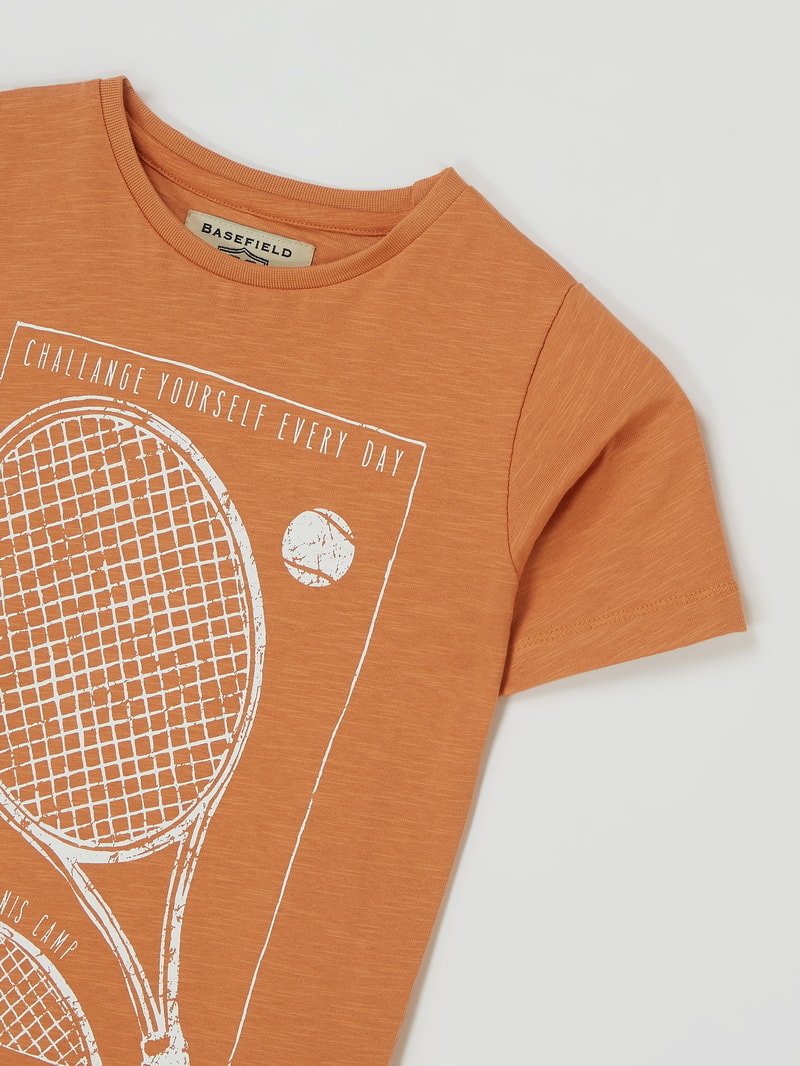 T-Shirt aus Baumwolle in orange