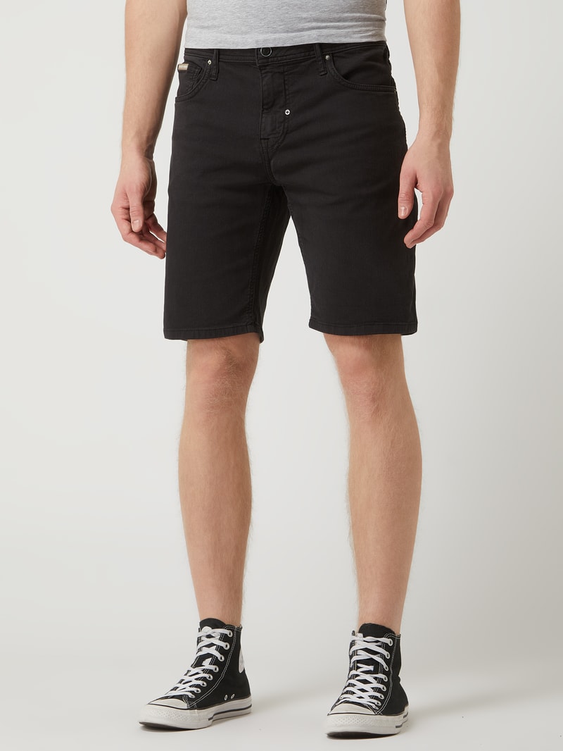 Skinny Fit Shorts mit Stretch-Anteil Modell 'Short Ozzy' in schwarz