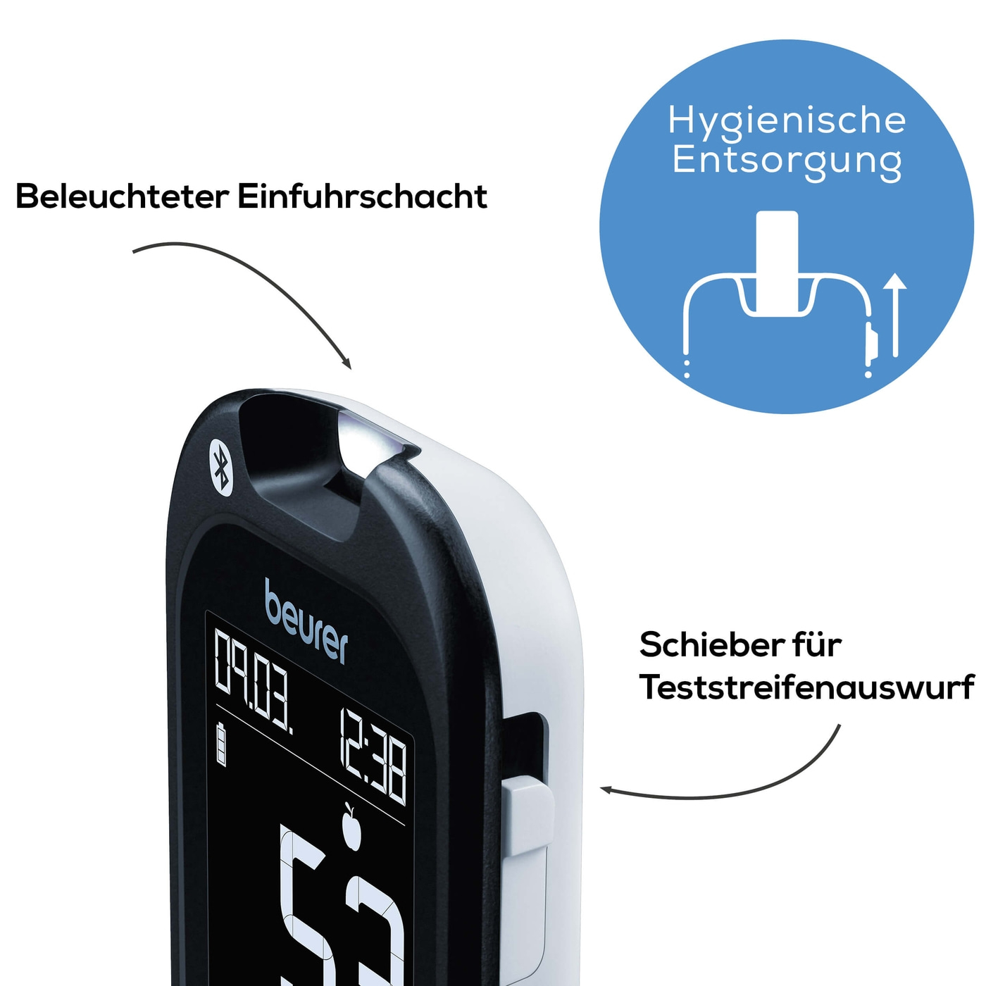 Beurer Blutzuckermessgerät GL 49 mmol/L-Einfach Messergebnisse interpretieren mit Zielbereichskala