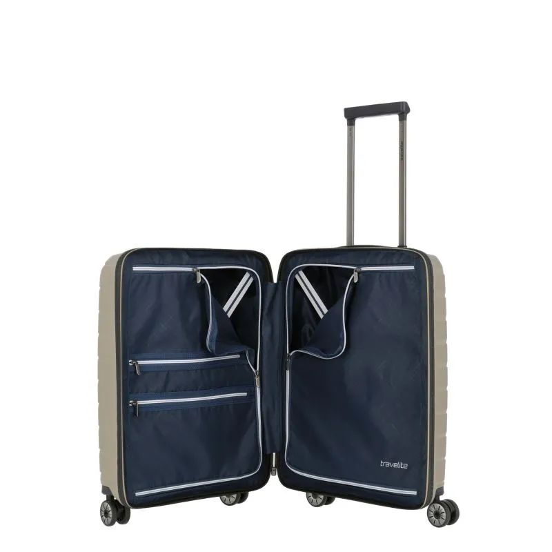 Travelite AIR BASE Trolley S m. Vortasche (4 Räder) - Champagner