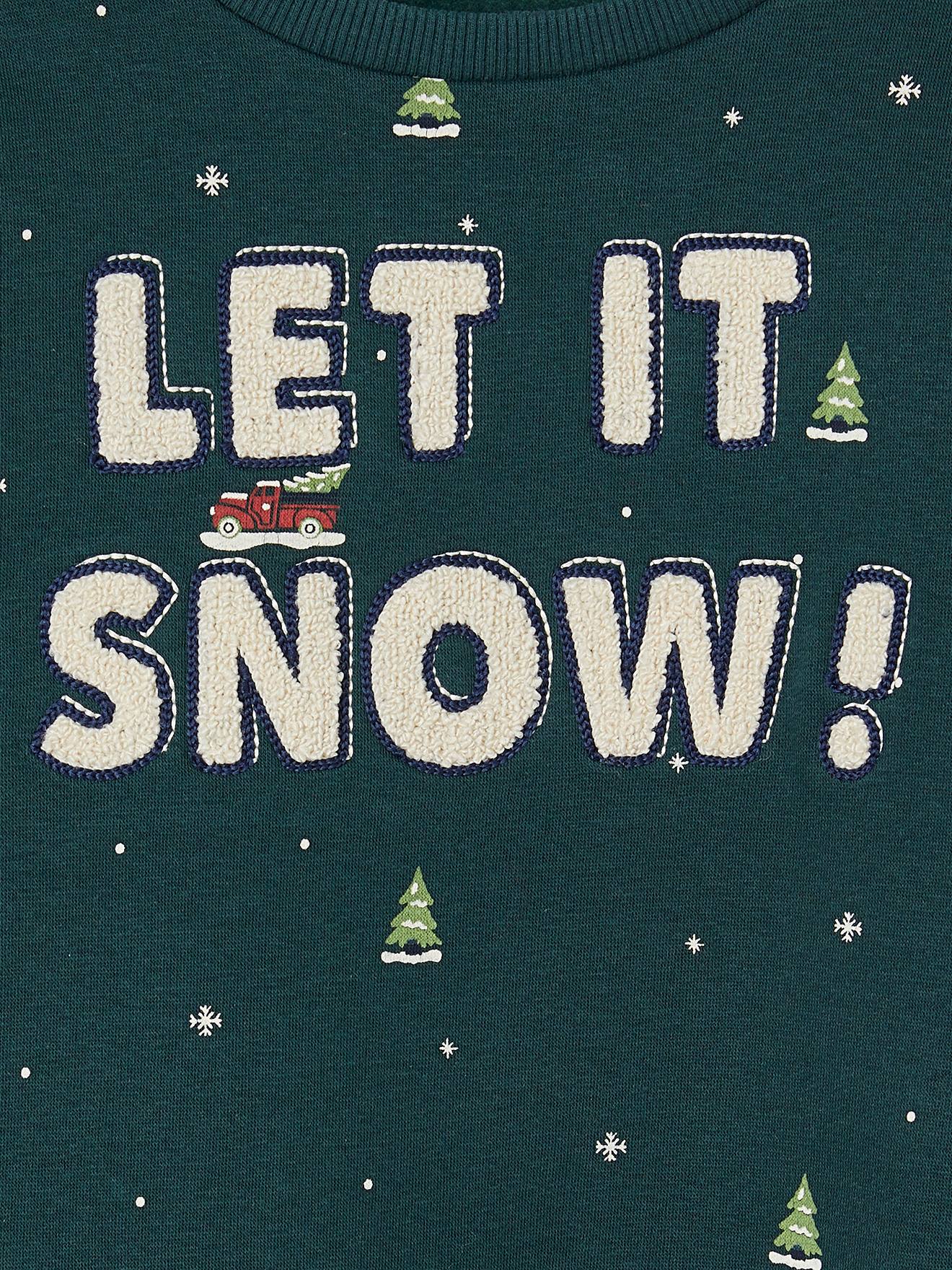 Vertbaudet Jungen Weihnachts-Sweatshirt mit Schriftzug - grün