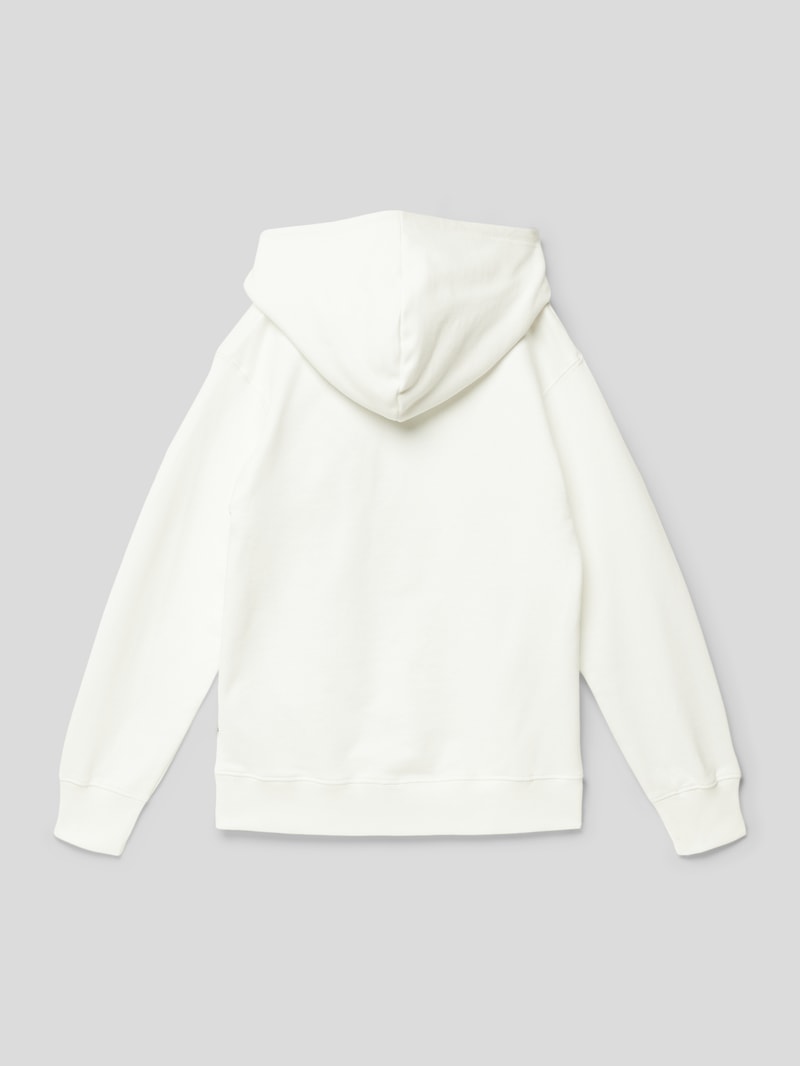 Hoodie mit Label-Details in offwhite