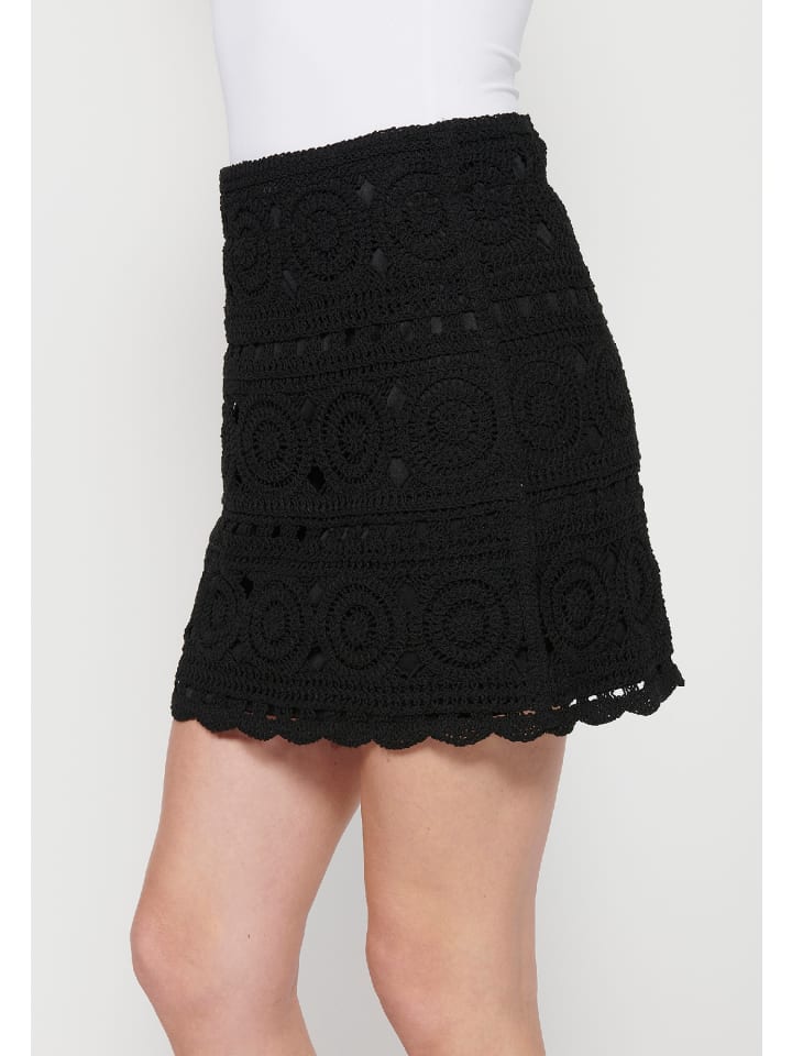 KOROSHI KURZER SKIRT in schwarz günstig kaufen