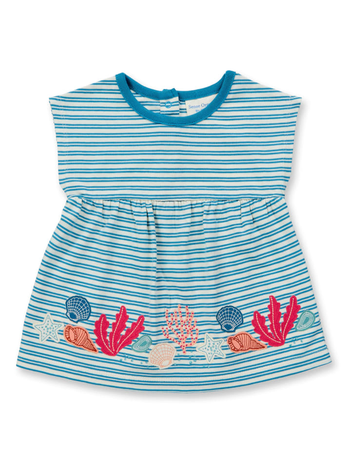 Sense Organics Sense Organics Aurora Baby Tunika Kleid Blue Stripes Sealife 80 günstig kaufen