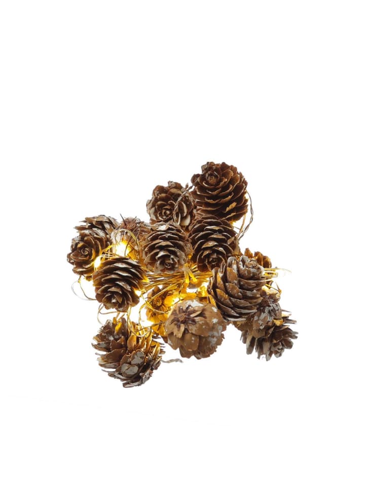 MARELIDA LED Lichterkette Tannenzapfen 20 LED Timer Deko Girlande L: 1,9m in braun günstig kaufen onesize