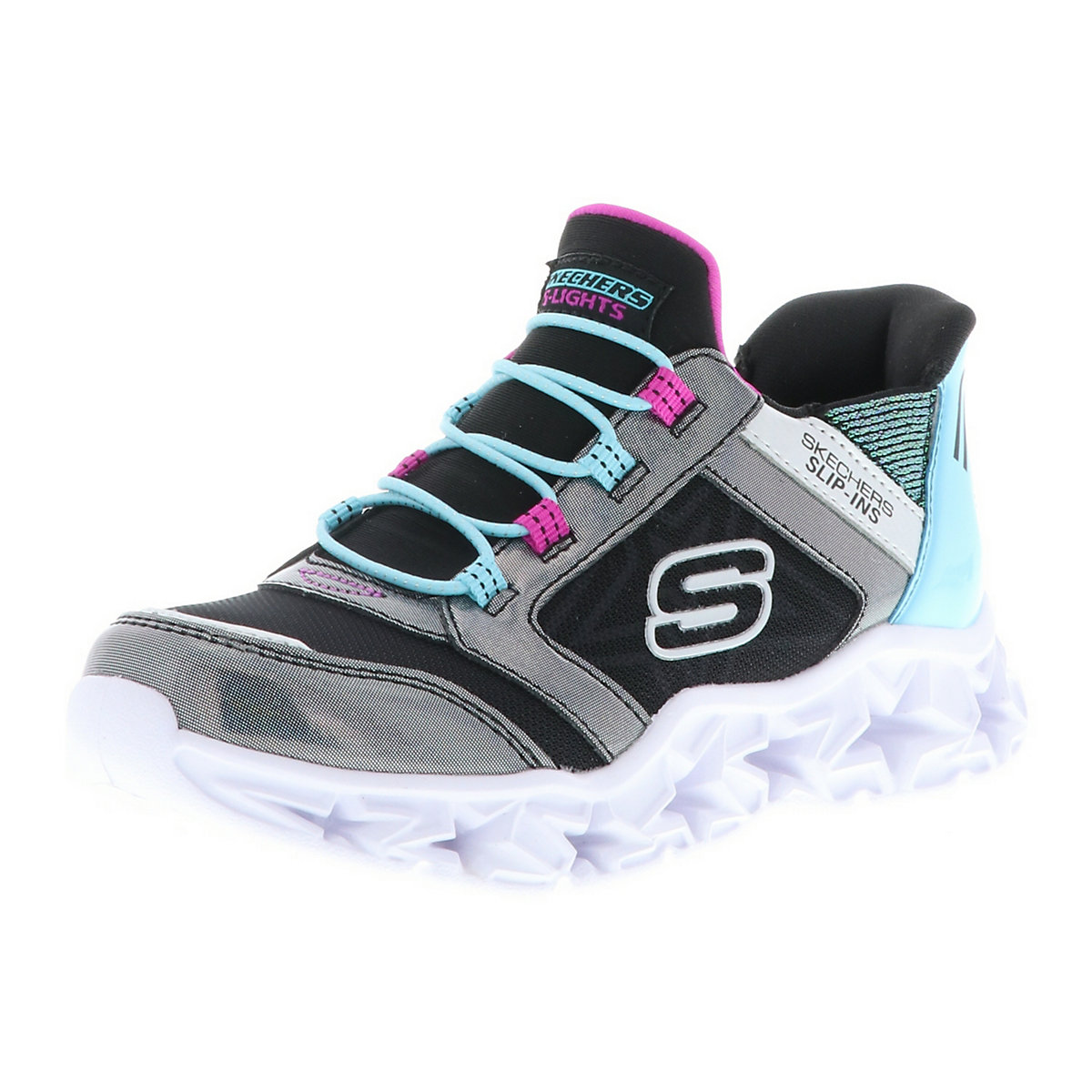 303701L/BKMT S Lights-Galaxy Lights-Bright Cosmic Kinder Mädchen Sneaker Turnschuhe Halbschuhe schwarz/mehrfarbig
