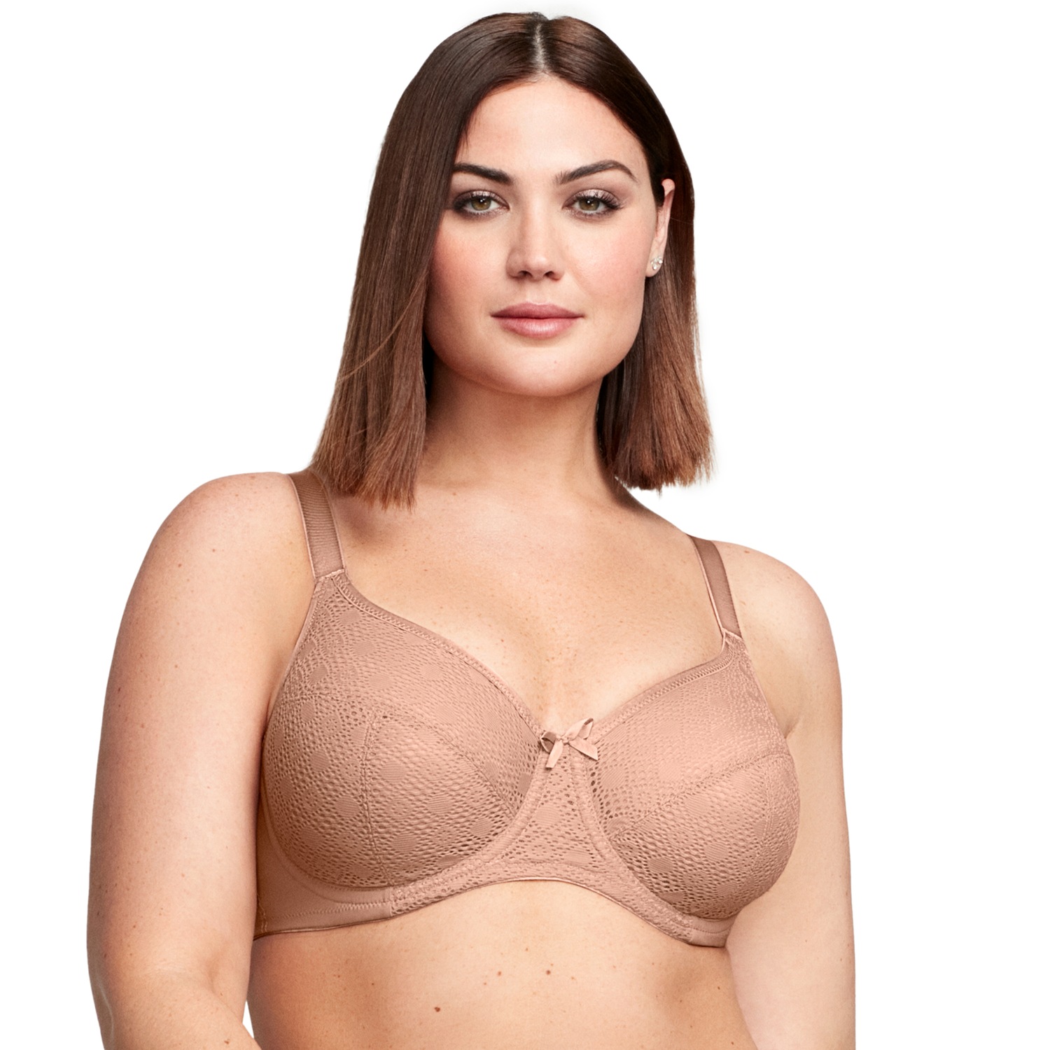 Komfort-BH mit Spitze - Cappuccino