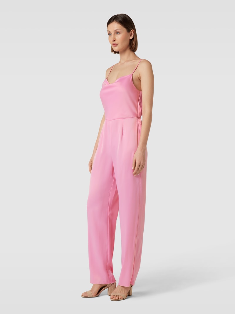 Jumpsuit mit Wasserfall-Ausschnitt Modell 'Dottea' in fuchsia