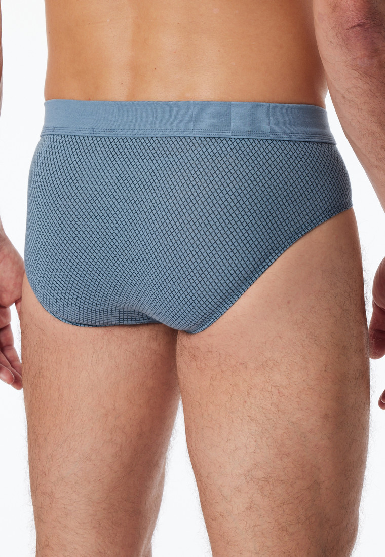 Minislip Organic Cotton gemustert blaugrau - Comfort Fit