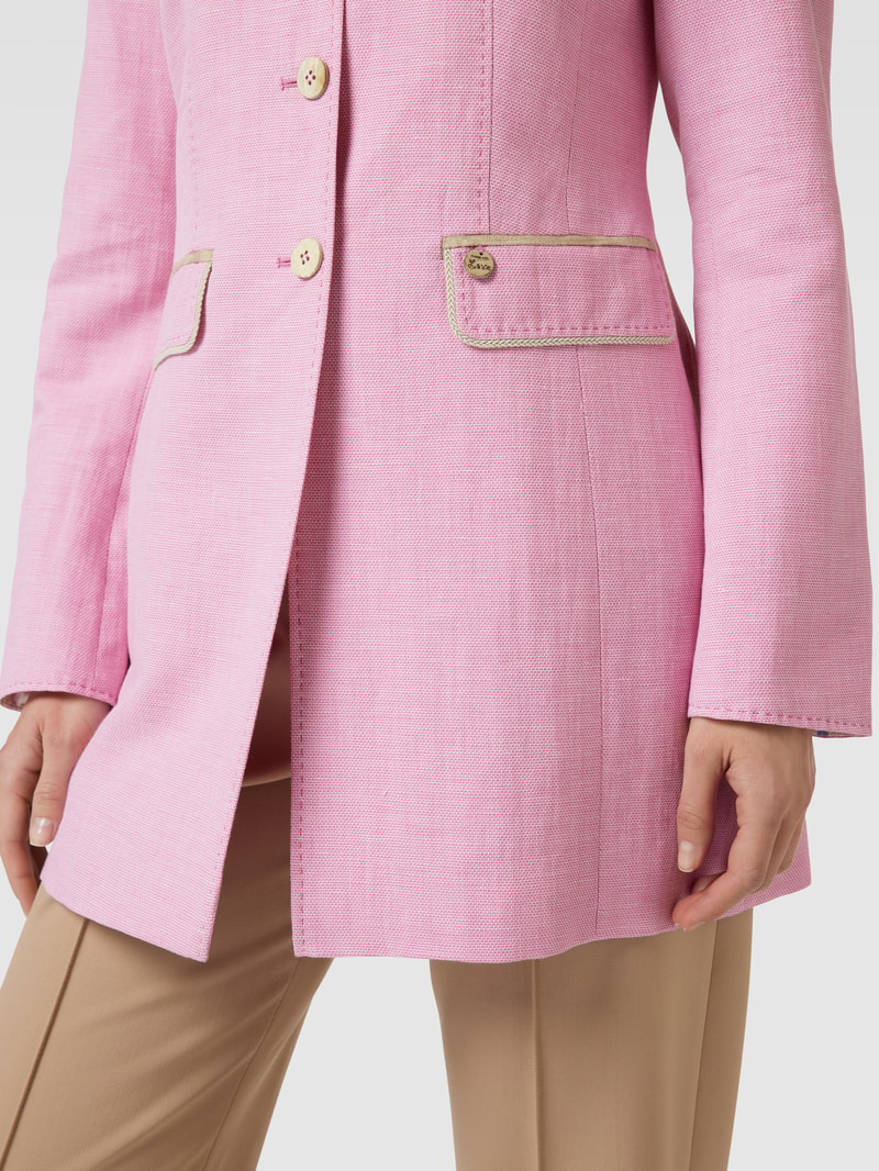 Blazer mit Stehkragen in rosé