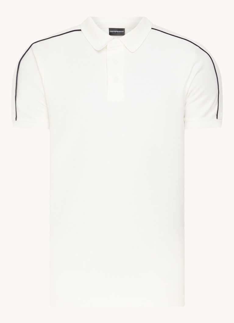 Tricou polo Emporio Armani, cu croială normală, din piqué de bumbac