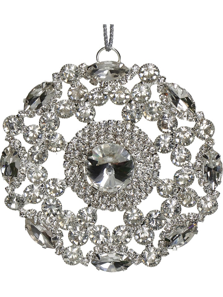 Kersten 4er-Set: Dekoanhänger ''Broche'' in Silber - Ø 8 cm günstig kaufen onesize