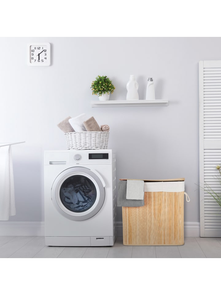 relaxdays Wäschekorb in Natur - (B)62,5 x (H)62 x (T)42,5 cm günstig kaufen onesize