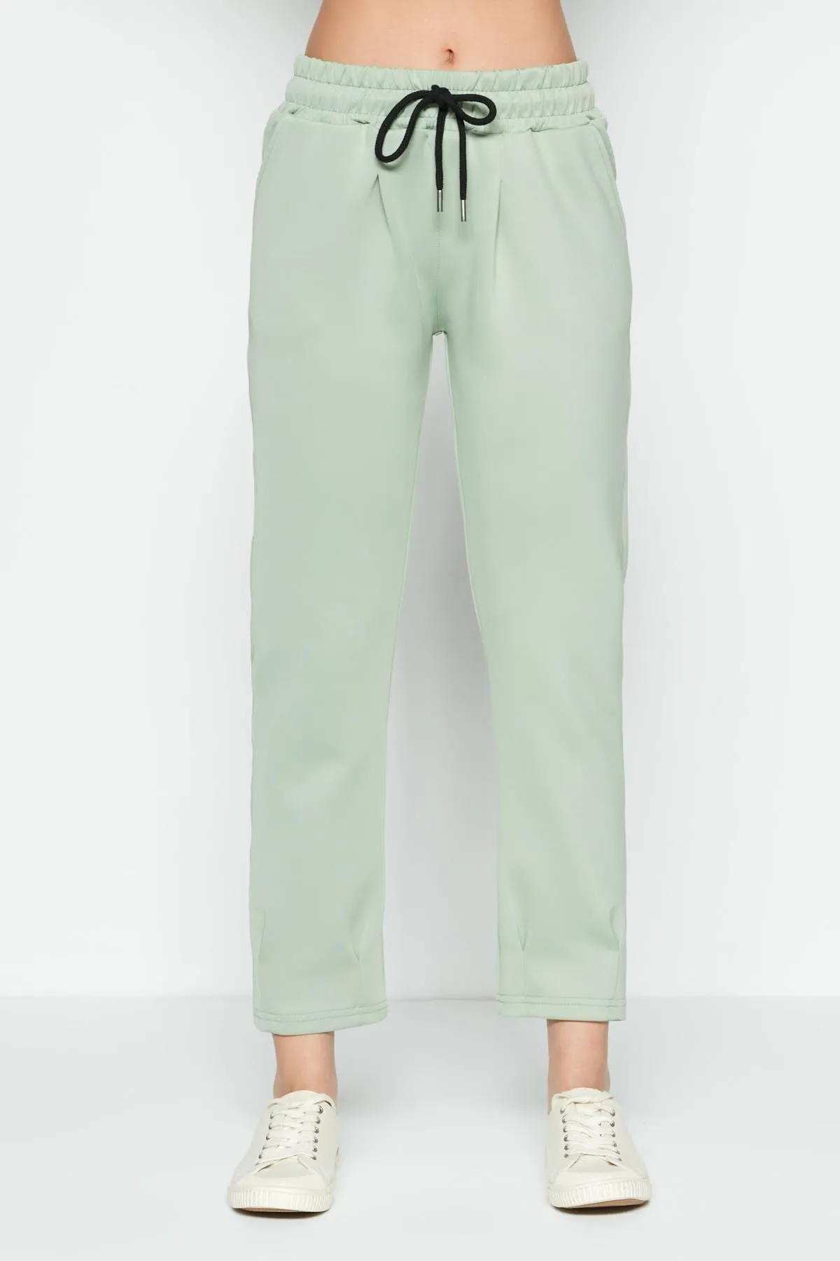 C&City  Jogginghose mit Falten an Taille und Bein 810 Pistaziengrün