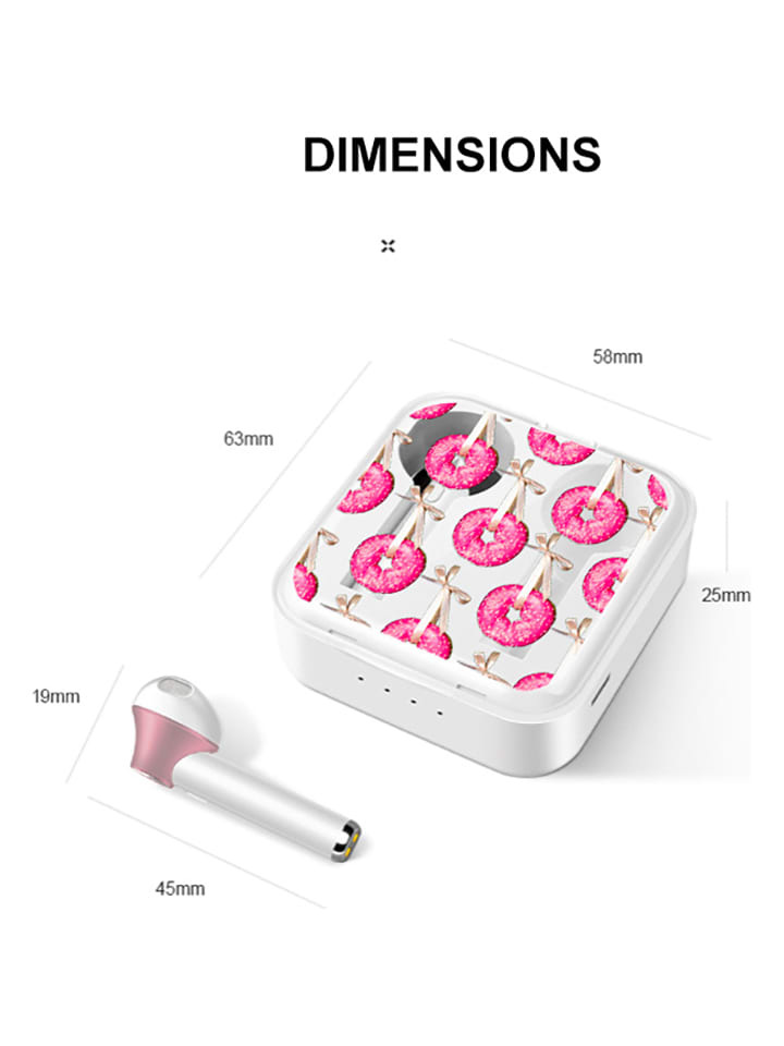 SmartCase Bluetooth-In-Ear-Kopfhörer in Rosa/ Silber günstig kaufen onesize