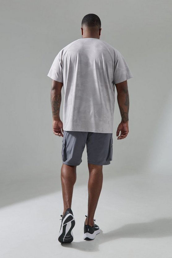 Acid Wash Parachute Cargo-Jeans mit elastischem Bund in Salbei