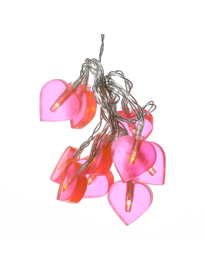 MARELIDA LED Lichterkette Herzen für Valentingstage Muttertag L: 90cm in rosa günstig kaufen onesize