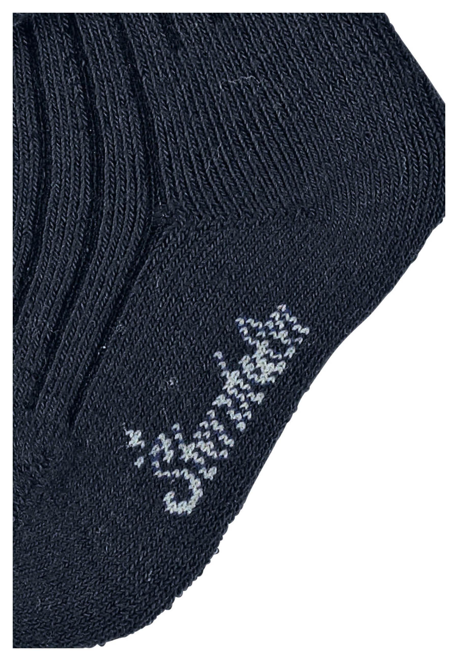 Babysocken uni mit Rippstruktur, Vollplüsch innen