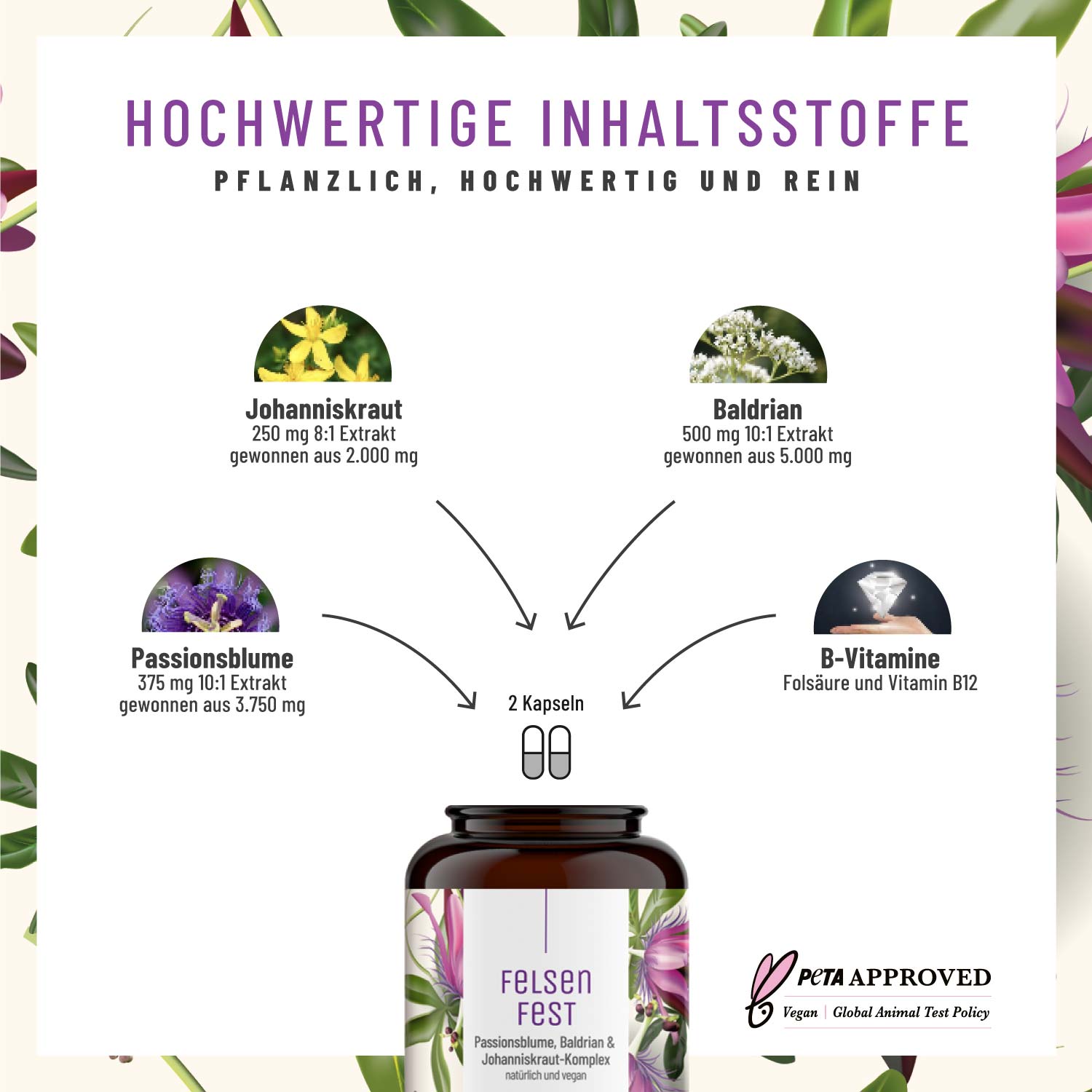 Johanniskraut Baldrian Passionsblume Komplex - Felsenfest - NATURTREU®