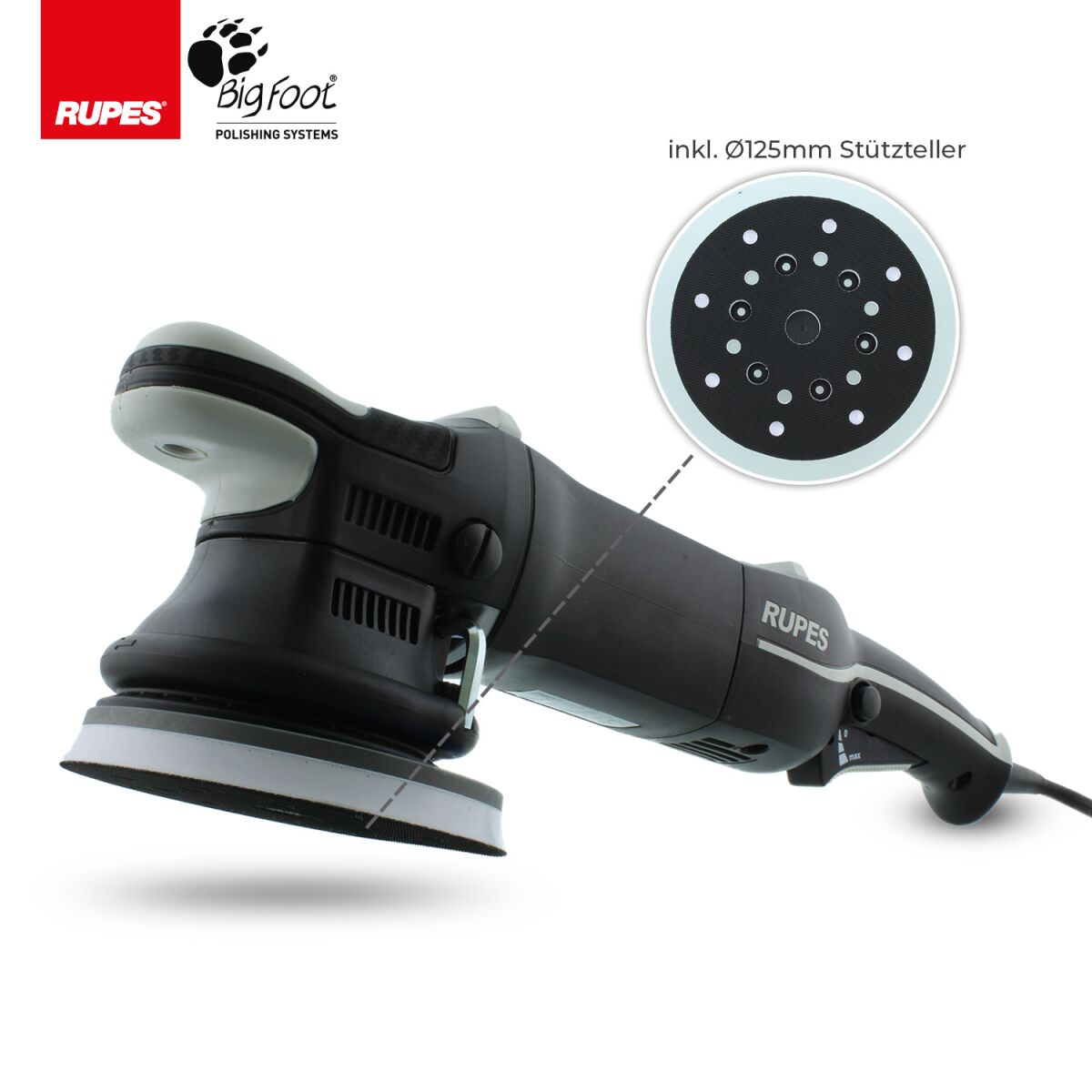 Rupes BigFoot LHR 15MarkIII Exzenterpoliermaschine Luxus Kit, 15-teilig