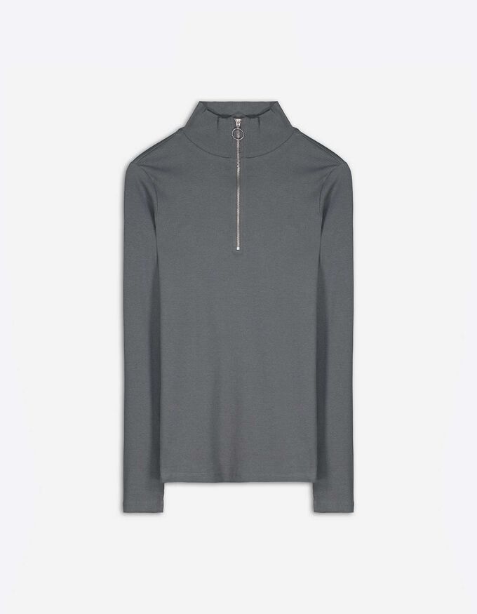Langarmshirt - Reißverschluss