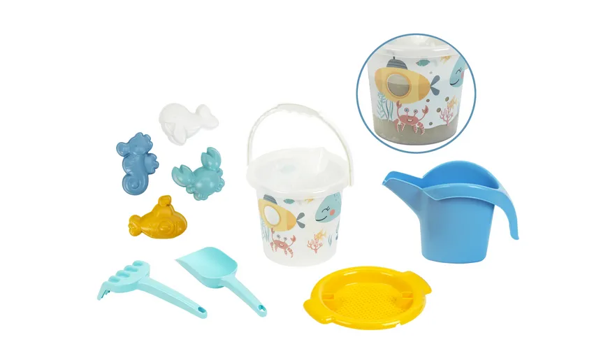 Theo Klein Little Foot - Sandeimer Set - Wasserwelt, 2 L., Kunststoff recycelt