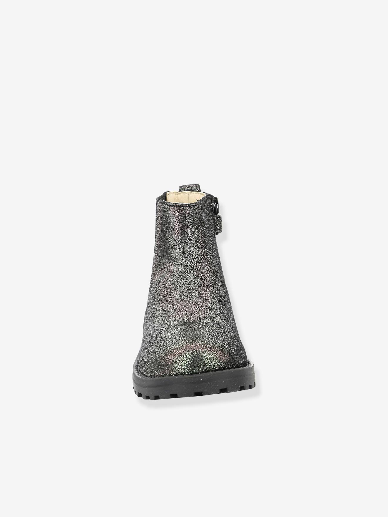 Boots cuir fille Groofit KICKERS® gris