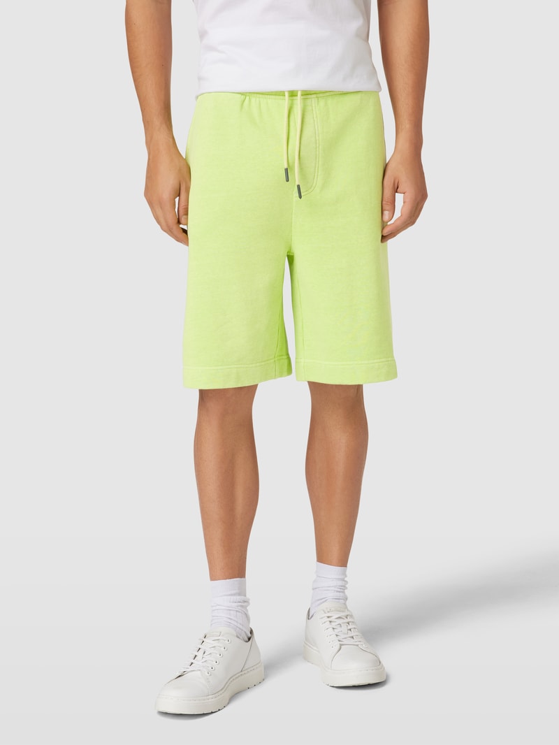 Shorts mit Label-Stitching Modell 'Neon' in neon grün