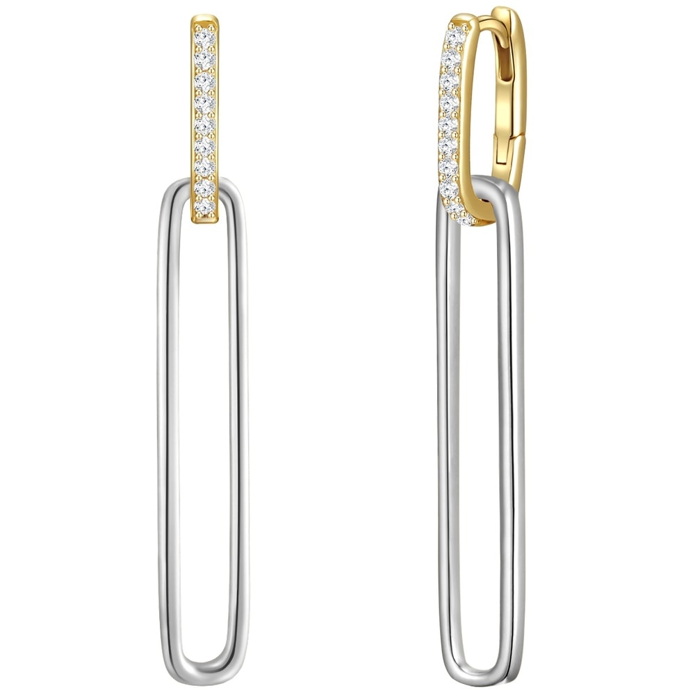 Glanzstücke München Créoles en argent Argent sterling Oxyde de zirconium (CZ) en Argent Boucles d'oreilles