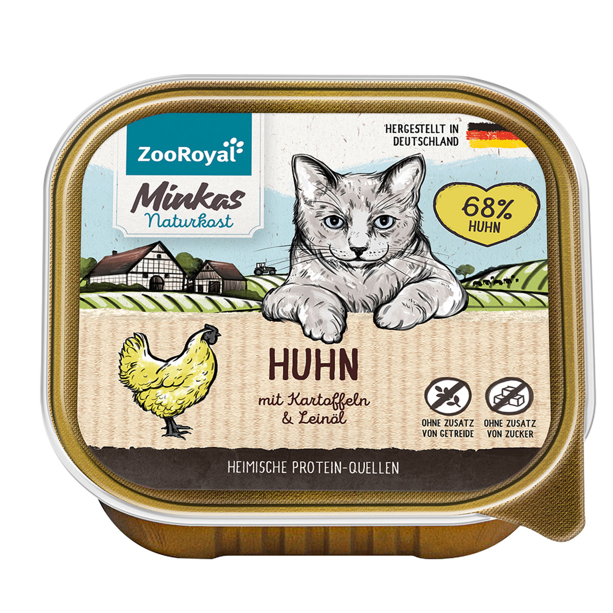 ZooRoyal Minkas Naturkost Adult Huhn mit Kartoffeln & Leinöl