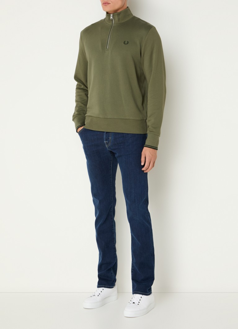 Sweter Fred Perry z zamkiem błyskawicznym i logo