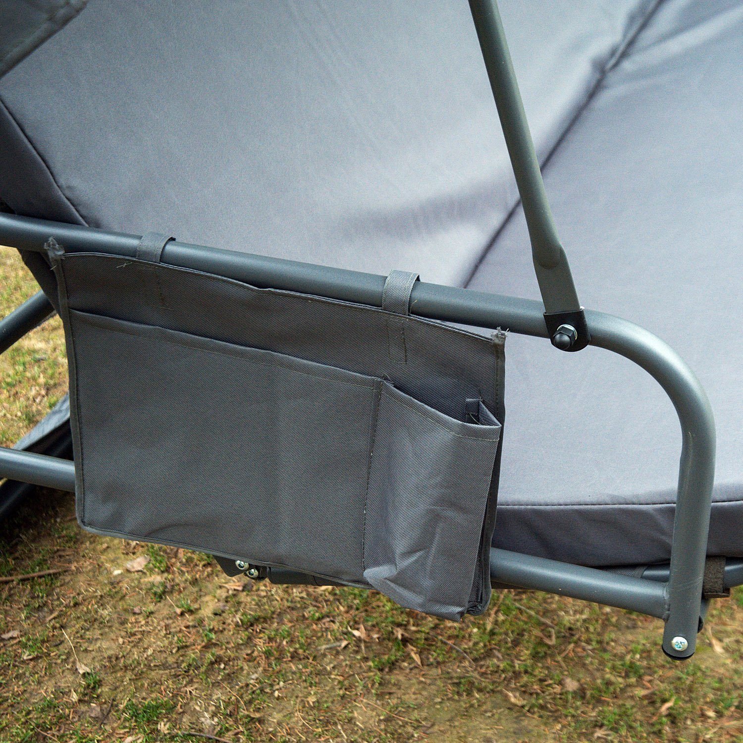 Outsunny Hollywoodschaukel 2-in-1, mit Dach, 3-Sitzer