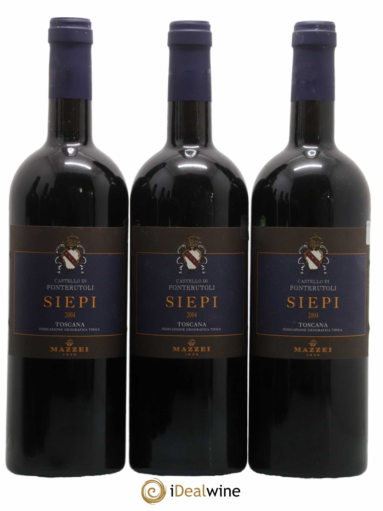 IGT Toscane Castello di Fonterutoli Siepi Mazzei  2004 - Lot de 6 Bouteilles
