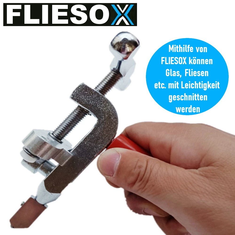 MAVURA Fliesenschneider FLIESOX Fliesenschneider Glasschneider 2in1 Profi Handfliesenschneider, Keramik Glas Fliesen Schneider