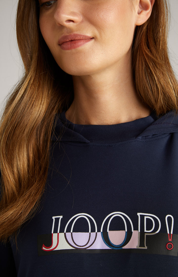 Loungewear Hoodie-Kleid in Navy