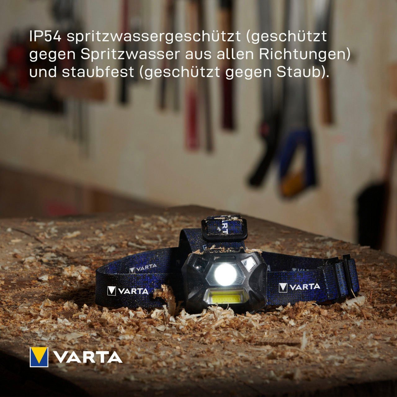 VARTA Stirnlampe Work Flex Motion Sensor H20
