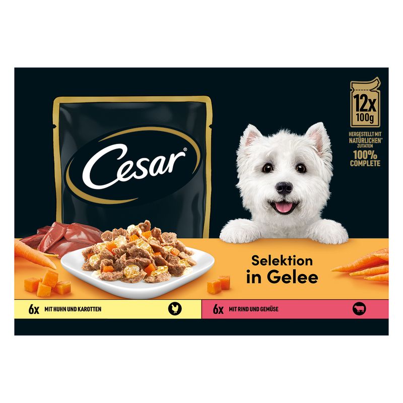 Cesar Selektion Fleisch und Gemüse in Gelee