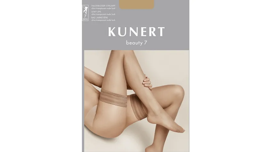 KUNERT Damen Halterlose Strümpfe Beauty 7 DEN cashmere