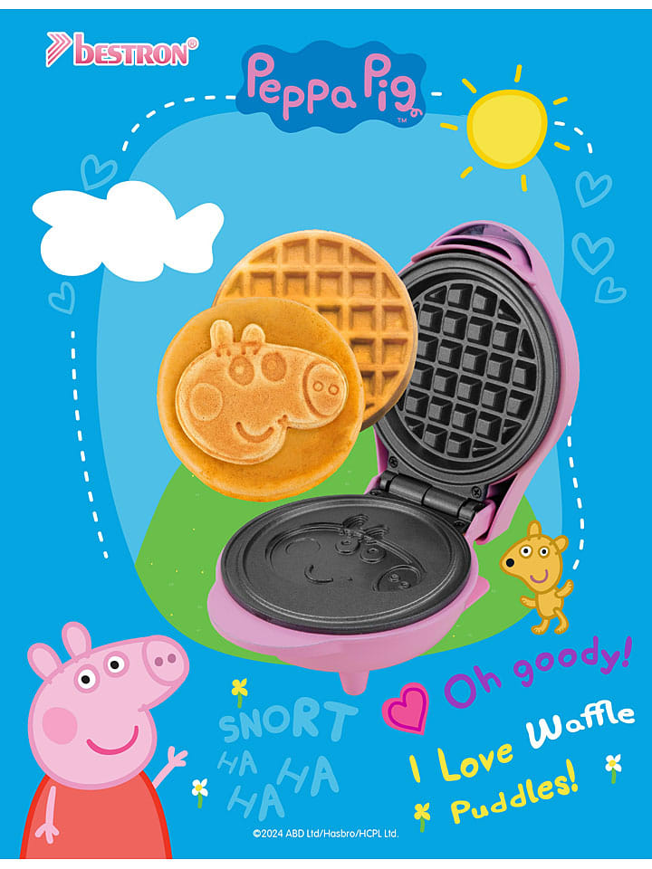 bESTRON Mini-Waffeleisen ''Peppa Pig'' in Rosa günstig kaufen onesize