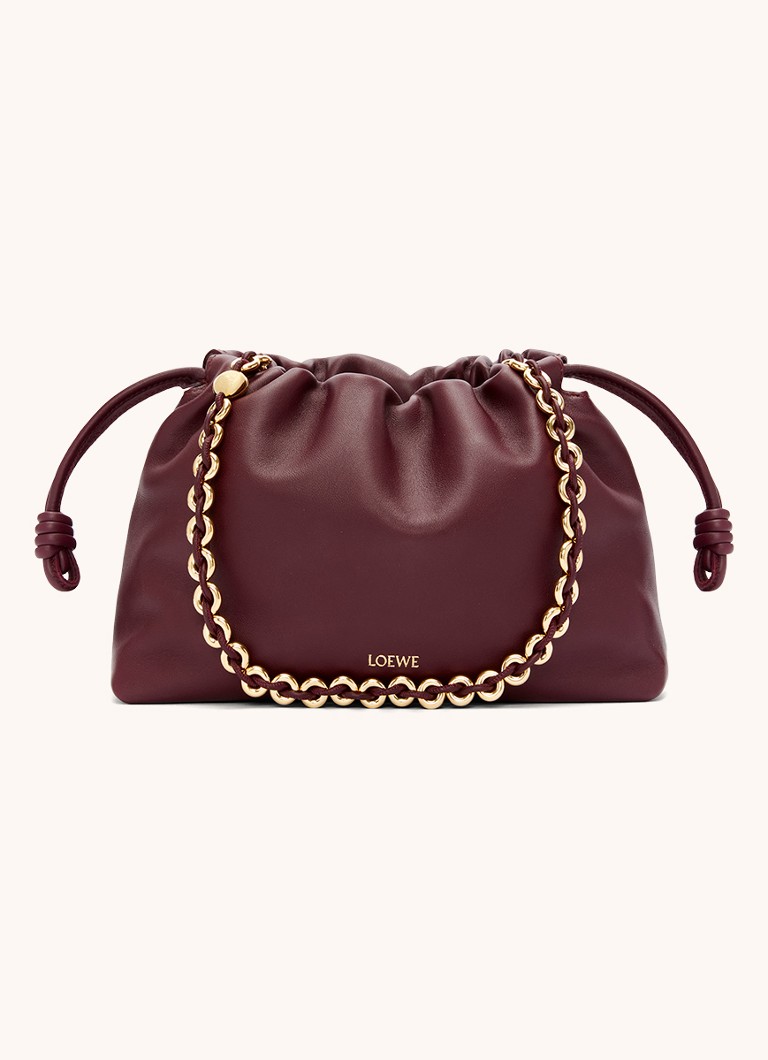 Geantă LOEWE Flamenco din piele de miel cu curea de umăr.