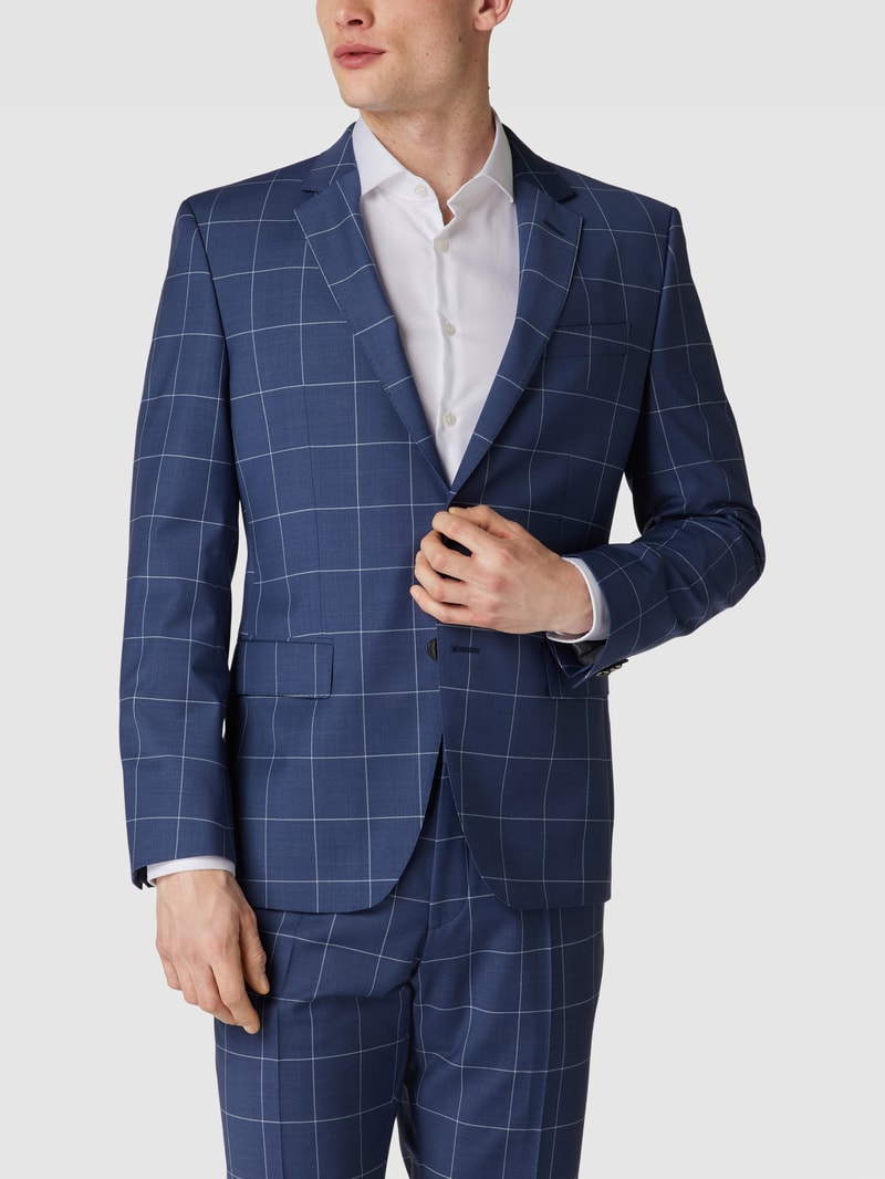 2-Knopf-Sakko mit Tartan-Karo Modell 'Huge' in royalblau