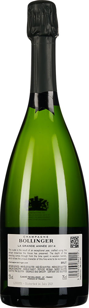 Bollinger Champagne Brut La Grande Année 2014 in Holzkiste