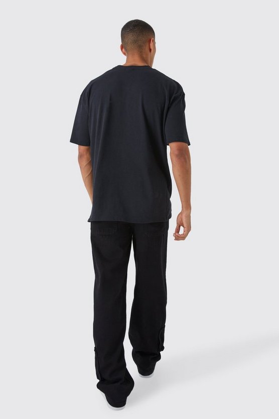 Oversize T-Shirt mit Homme Print