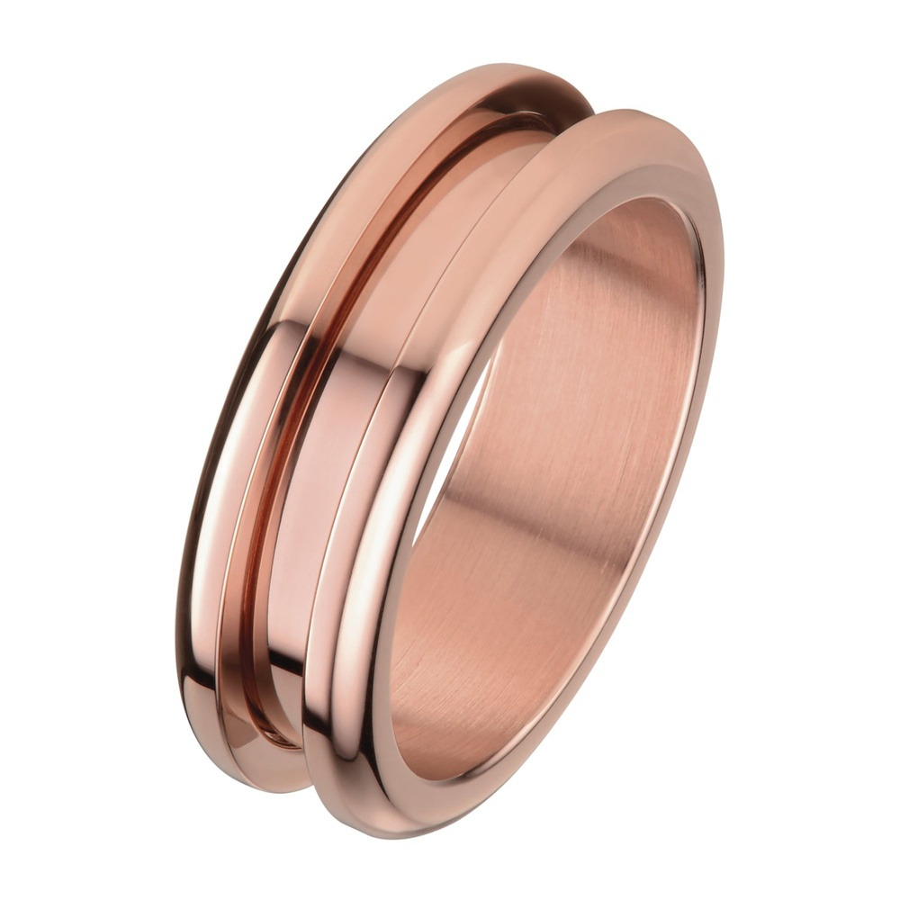 Bering Bague pour femme Acier inoxydable or rose Bague