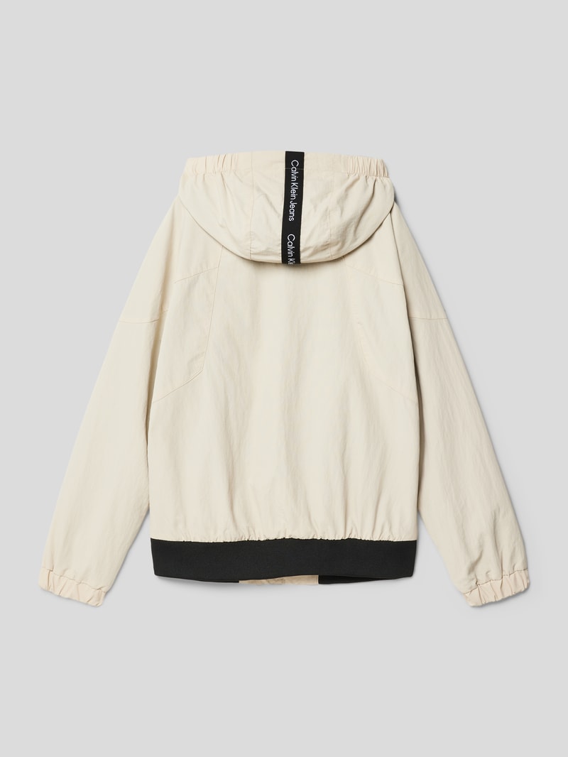 Jacke mit Label-Details in beige