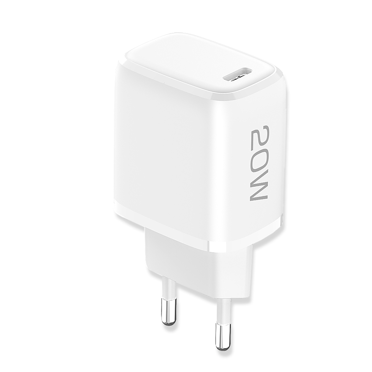 Fontastic USB Type-C 20 Watt Reise-Schnell-Ladegerät mit TÜV/GS weiss